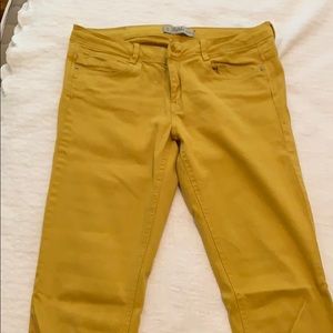 Mustard Yellow Zara Jeans Size US 8 Eur 40